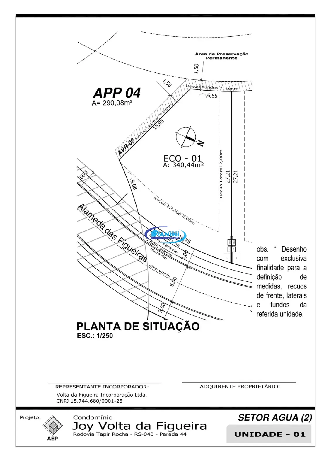 Terreno Condomínio Joy Volta da Figueira com 340,44 m²