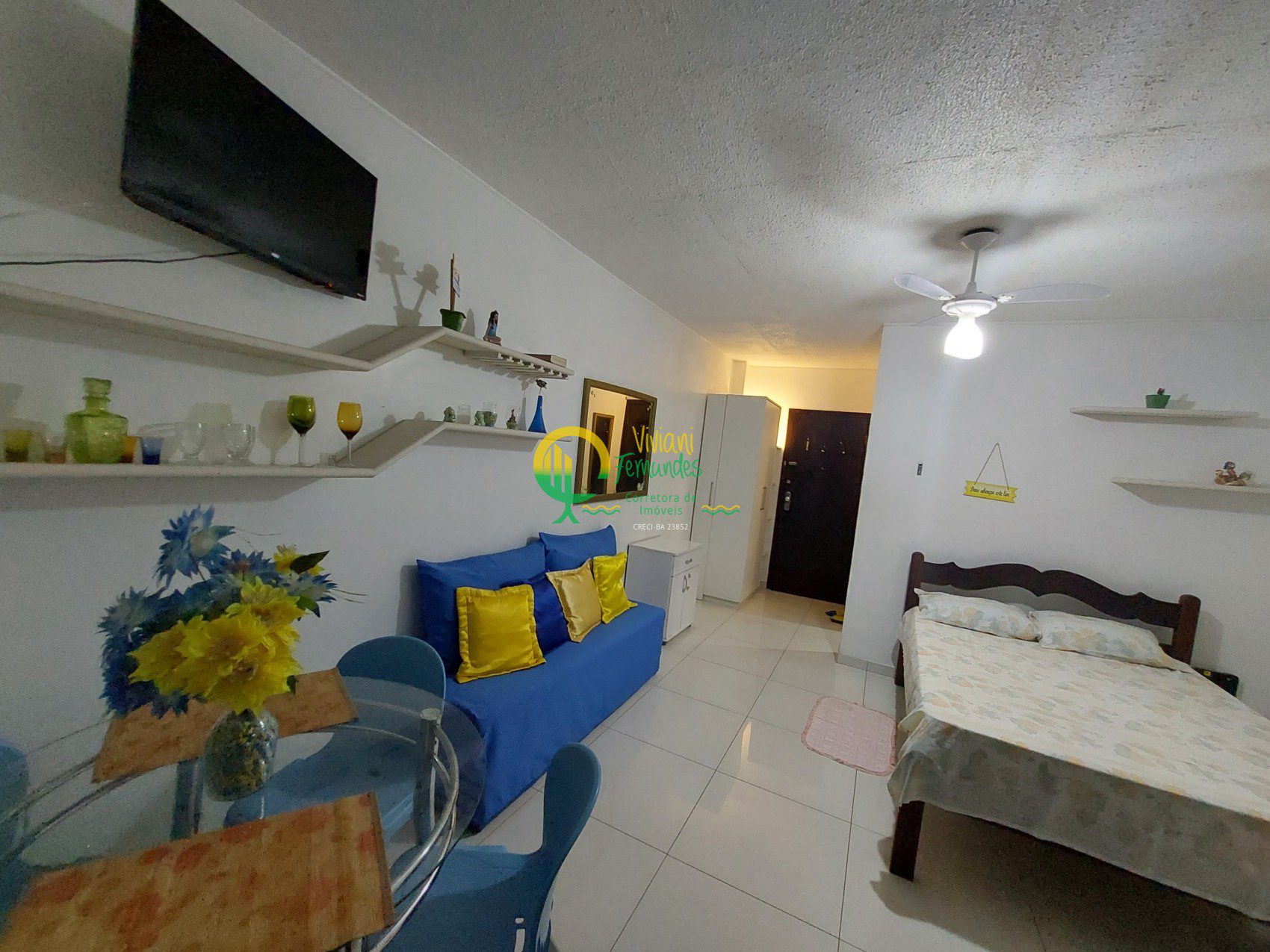 Studio para Locação por Temporada com 1 Vaga na Barra, Salvador